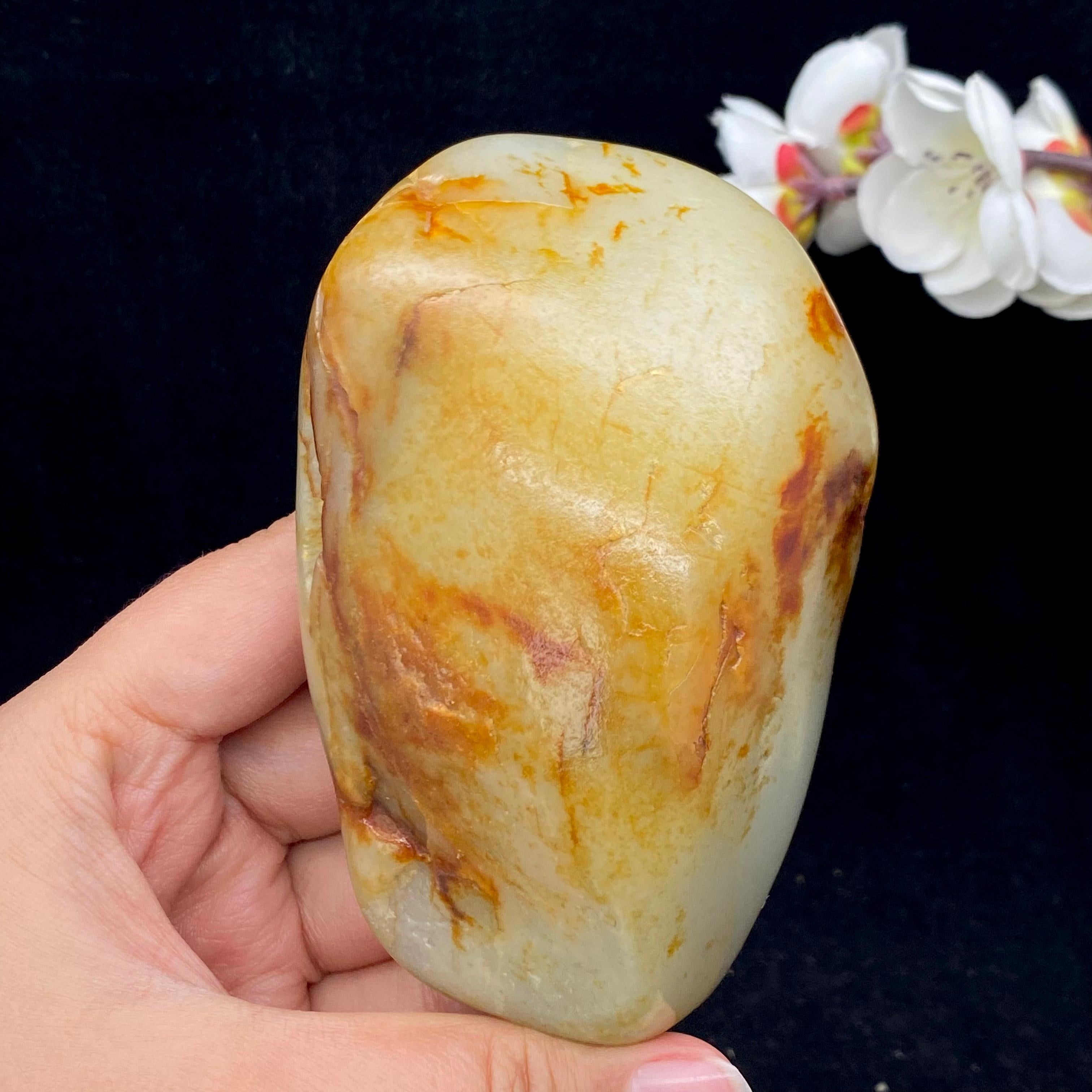 和田玉洒红皮籽料（497.6g）