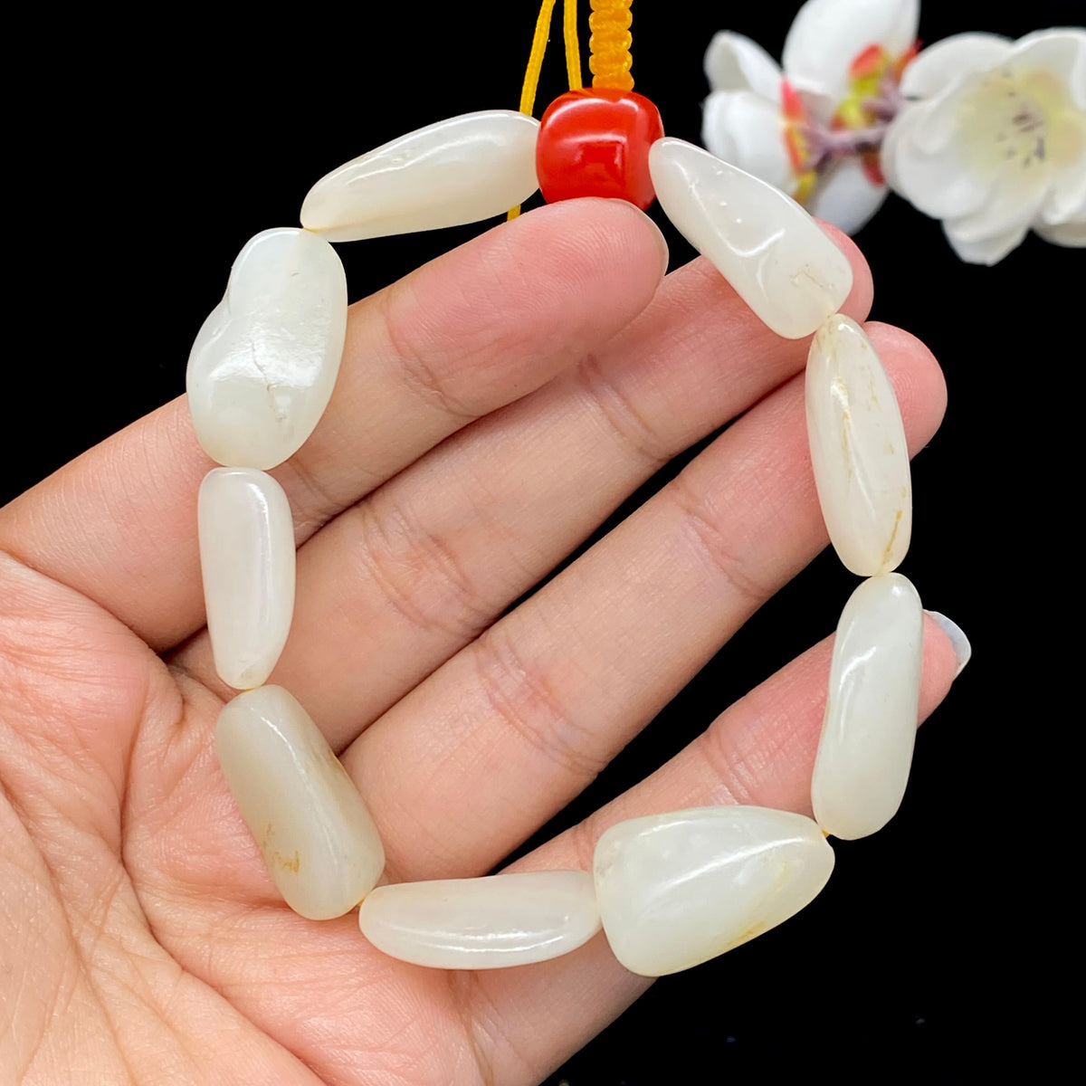 和田玉白玉籽料【精品手串】（38.7g）