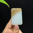 和田山料糖白玉无事牌挂件（60.0g）