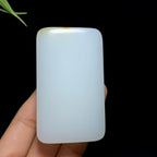 高品质和田山料糖白玉无事牌（98.2g）