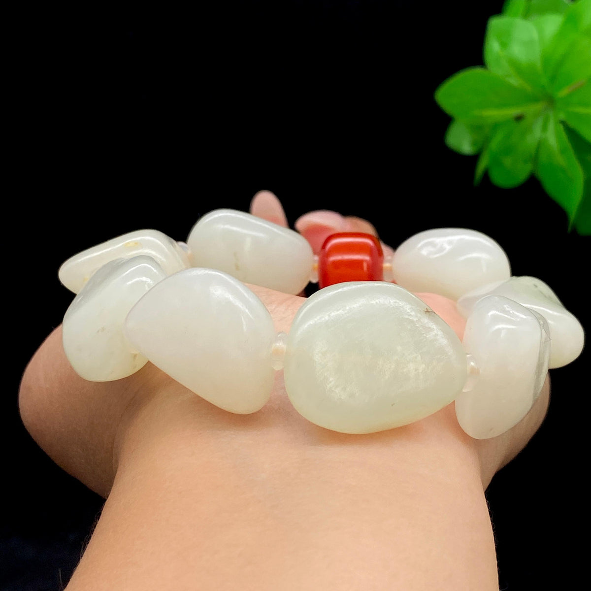 和田玉白玉籽料【精品手串】（86.2g）