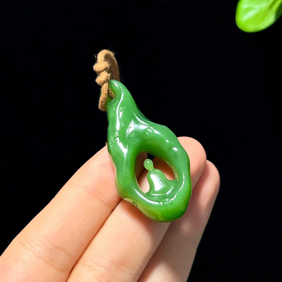 和田碧玉无相佛悟道吊坠（13.6g）