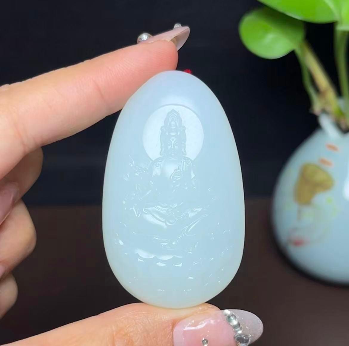 和田羊脂玉观音（50.5g）