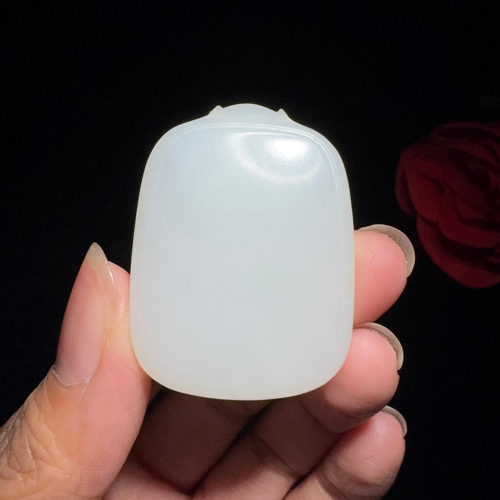 和田玉白玉平安无事牌（22.5g）