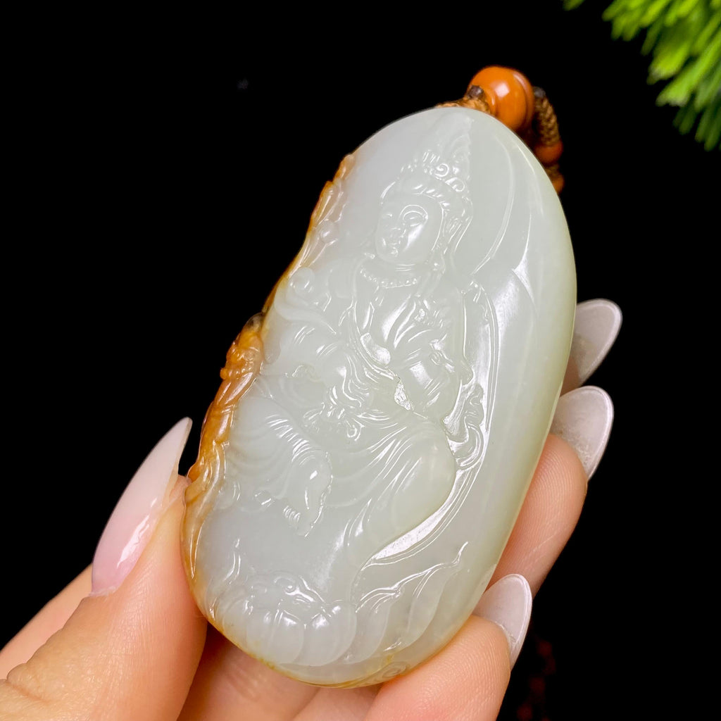 和田玉籽料普贤菩萨（60.8g）