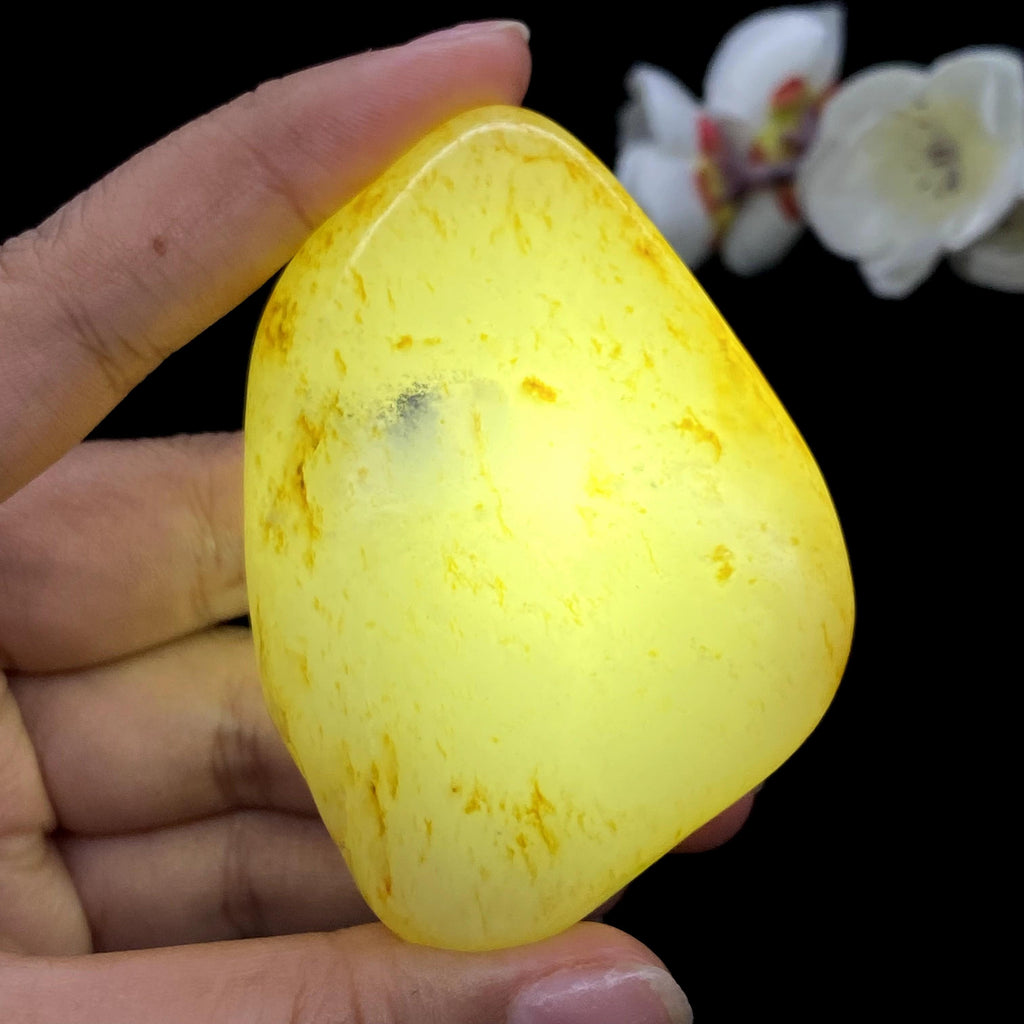 和田玉洒金皮籽料手把件（115.8g）