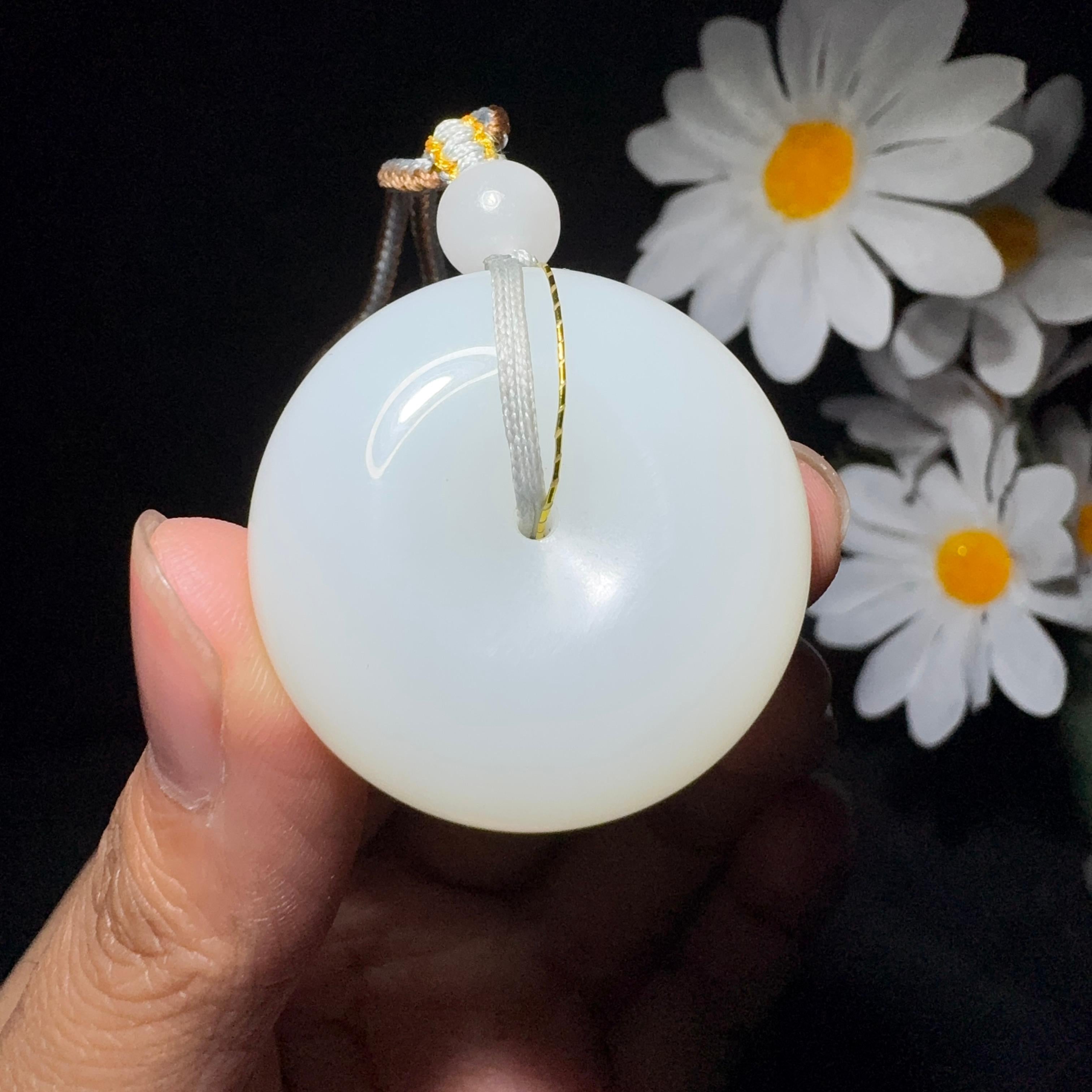 和田玉羊脂白玉平安扣（26.0g）
