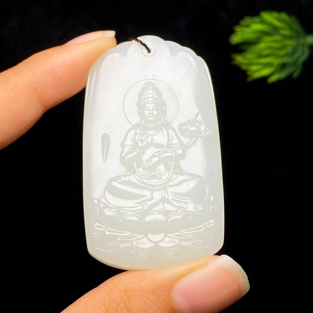 和田玉白玉观音（29.5g）