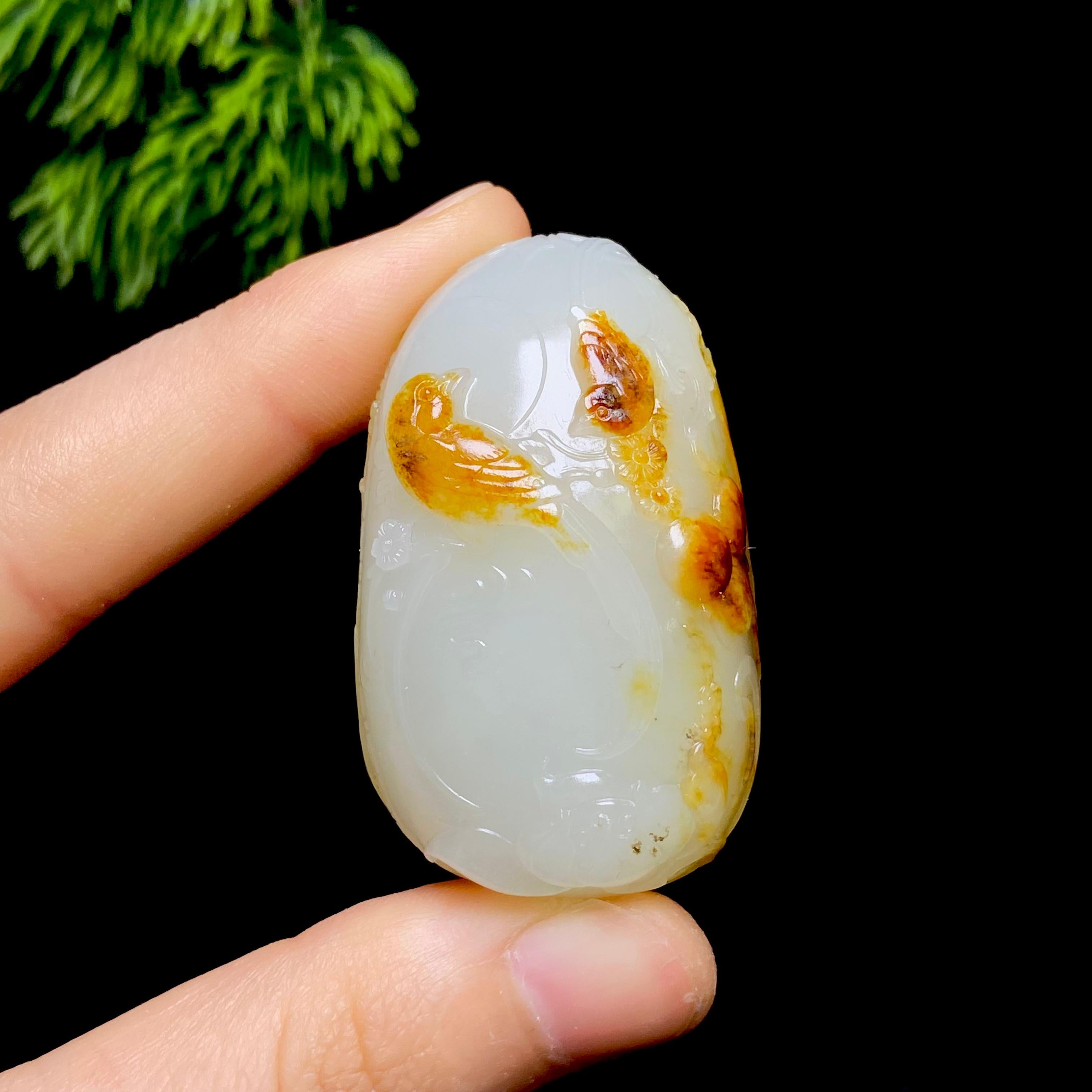 和田玉籽料喜事连连（53.7g）