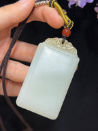 和田玉且末料糖平安无事牌（58.6g）