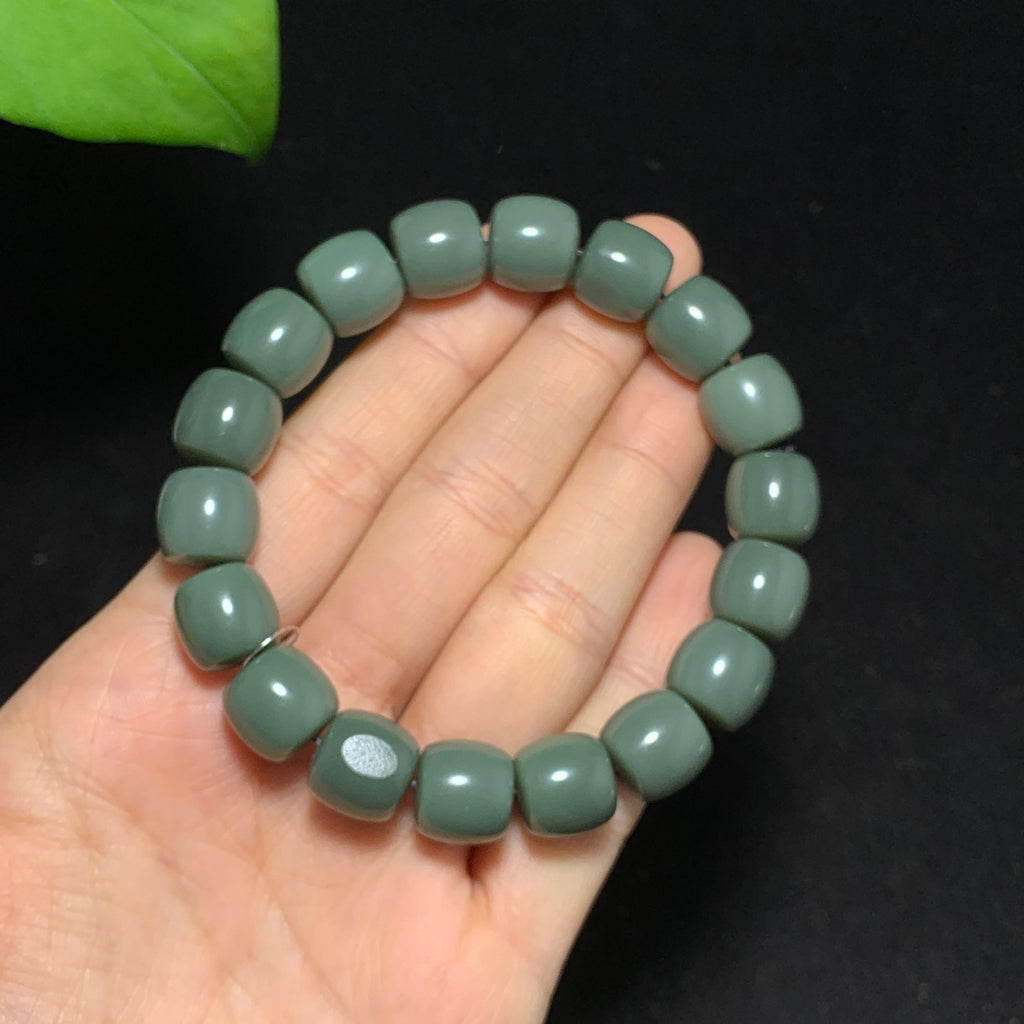 和田籽料沙枣青老型珠手串（56.0g）
