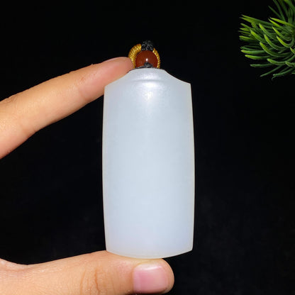 和田玉白玉无事牌（67.5g）
