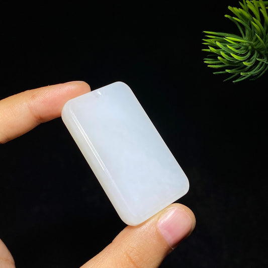 和田玉白玉无事牌（31.6g）