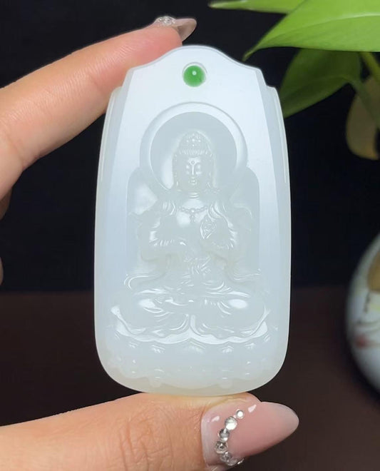 高品质和田羊脂玉观音（63.2g）