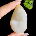 和田玉籽料福财双收挂件（35.1g）