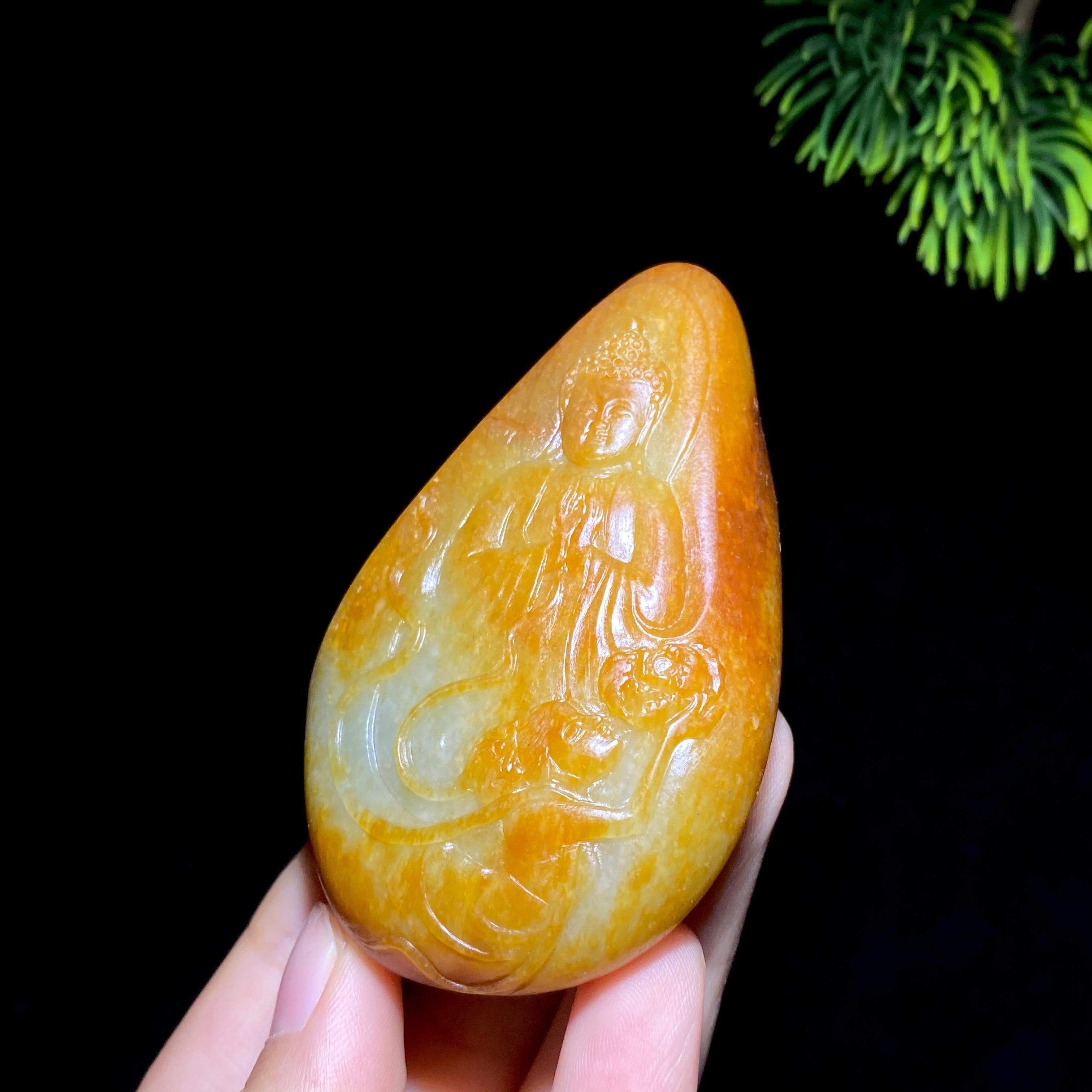 和田玉籽料大日如来（91.3g）