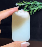 和田玉糖白平安无事牌（49.4g）