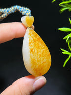 和田籽料水滴无事牌（33.3g）