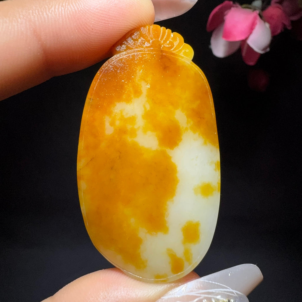 和田玉籽料平安牌挂件（28.2g）