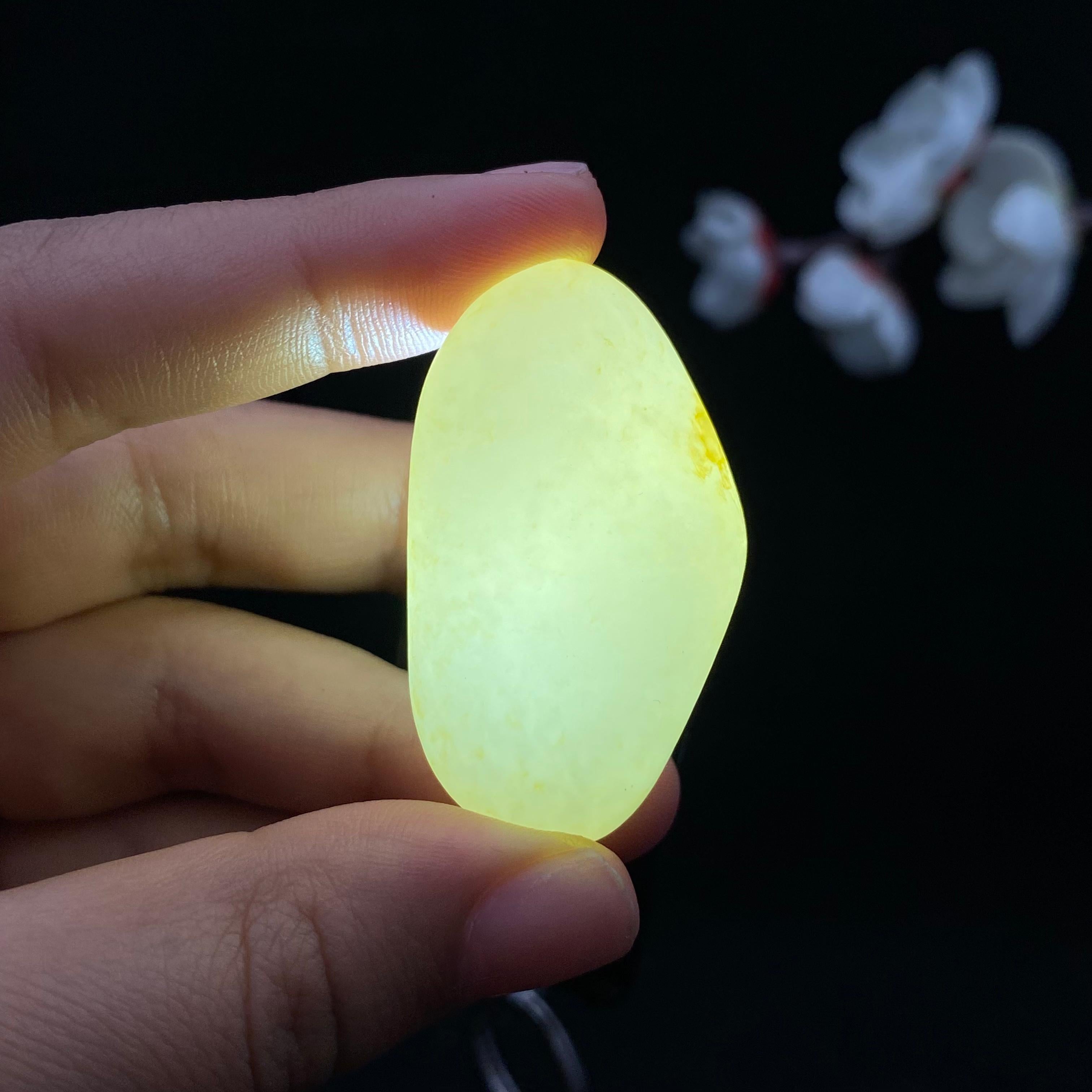 和田玉白玉带洒金皮籽料挂件（24.8g）