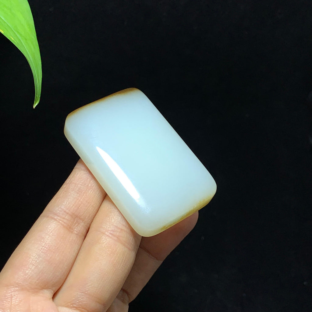 和田山料糖白玉无事牌挂件（47.8g）