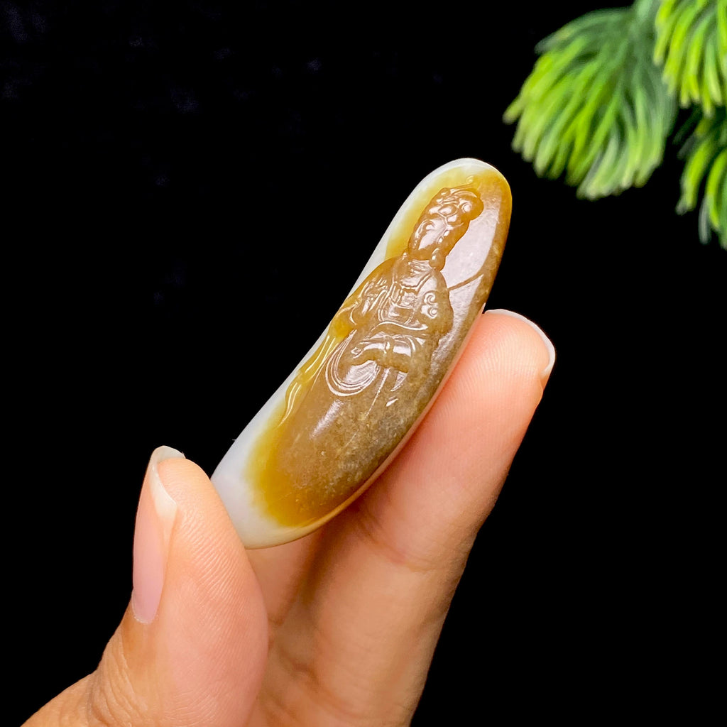 和田玉糖白观音（19.5g）