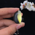 和田玉青花带洒金皮籽料吊坠籽（7.1g）