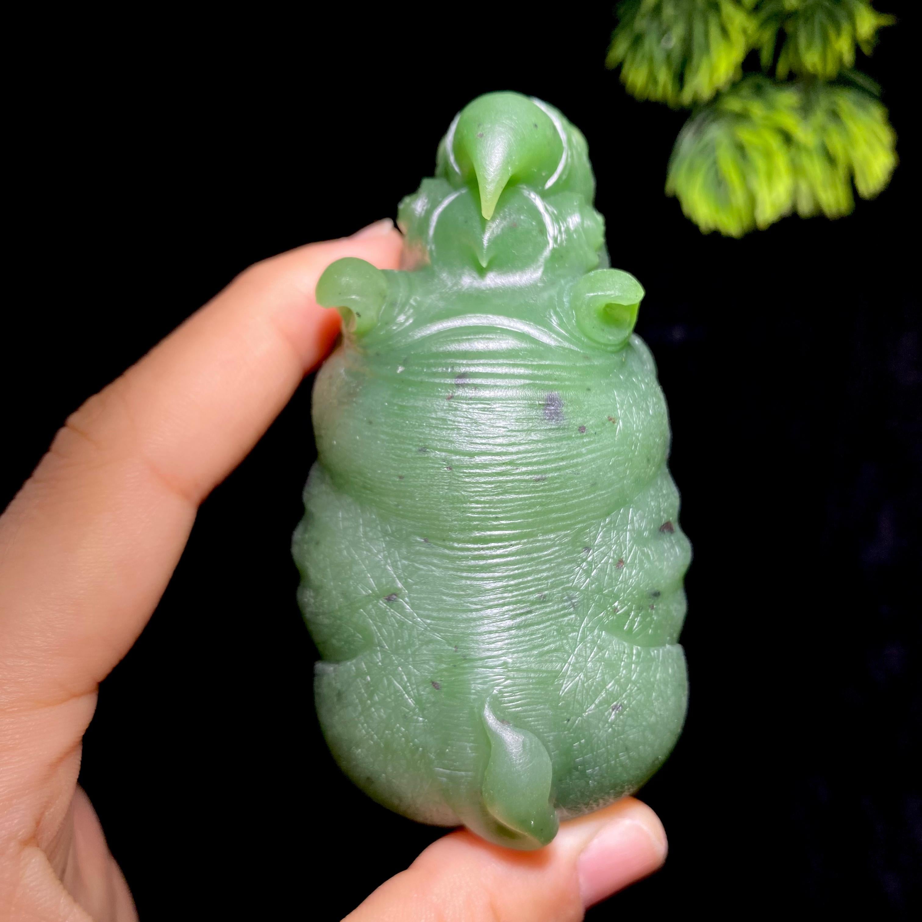 和田玉碧玉犀牛（263.6g）