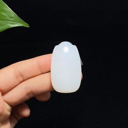 和田羊脂白玉平安无事牌（23.5g）