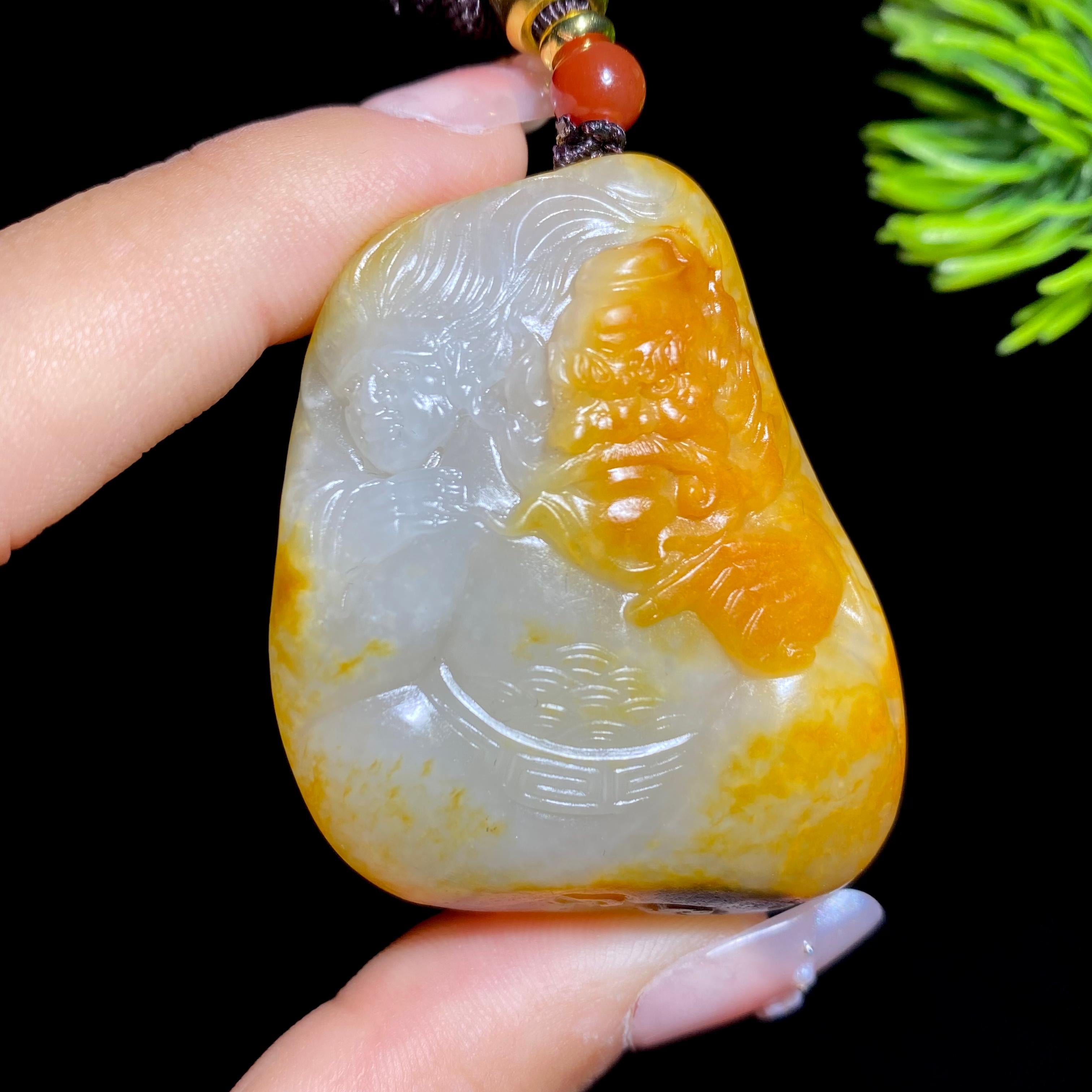 和田玉籽料钟馗（56.3g）