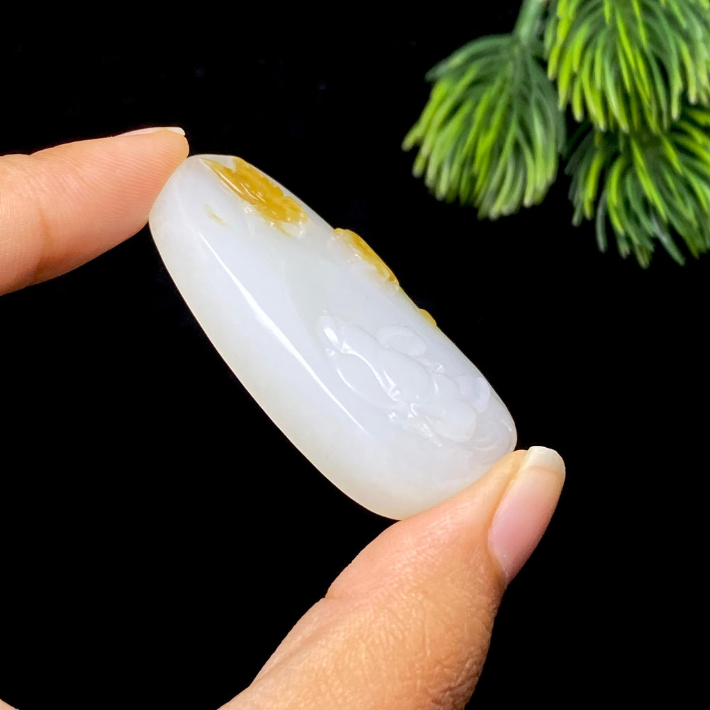 和田玉糖白蝶恋花（28.2g）