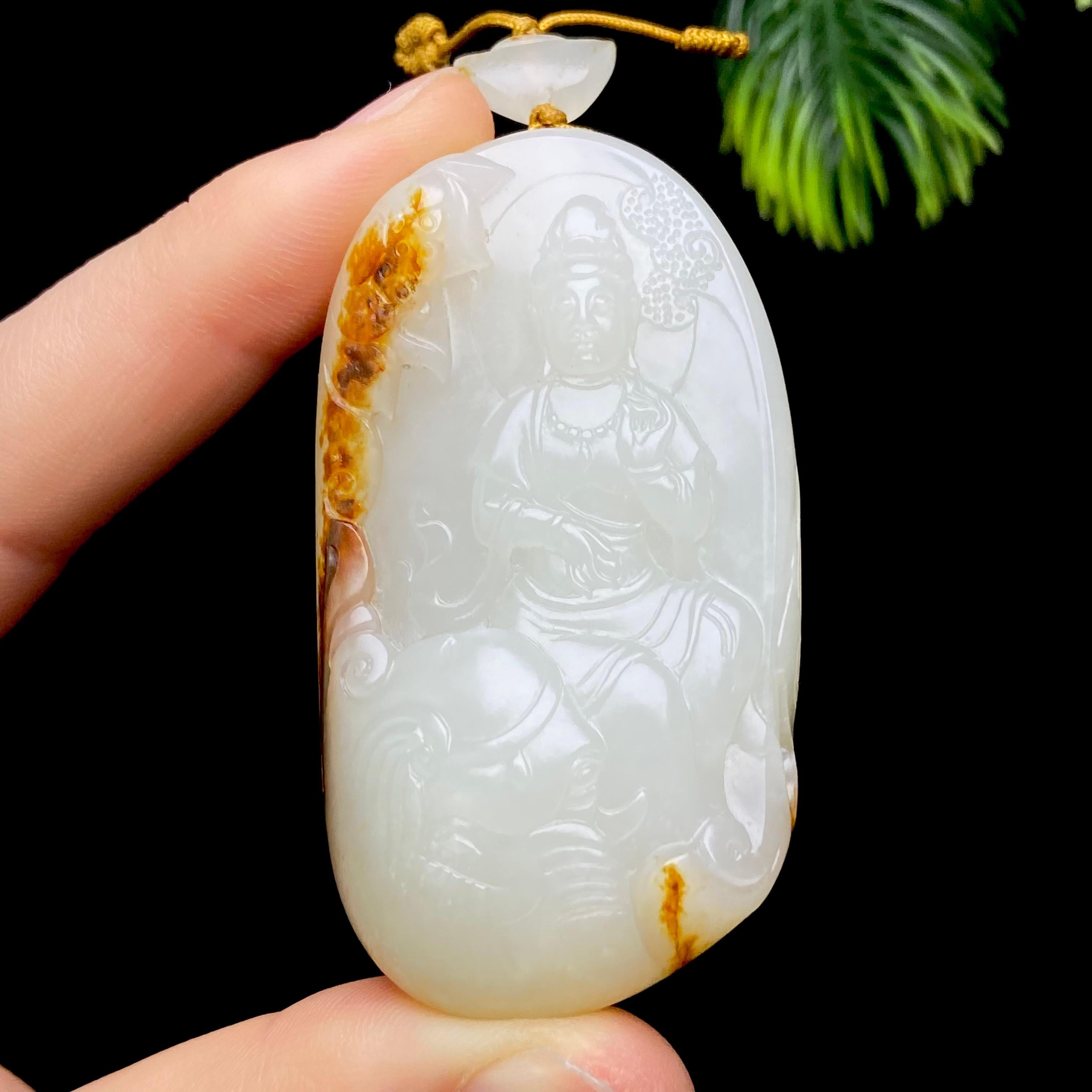 和田玉籽料普贤菩萨（56.1g）