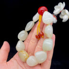 和田玉洒金皮籽料【精品手串】（66.8g）