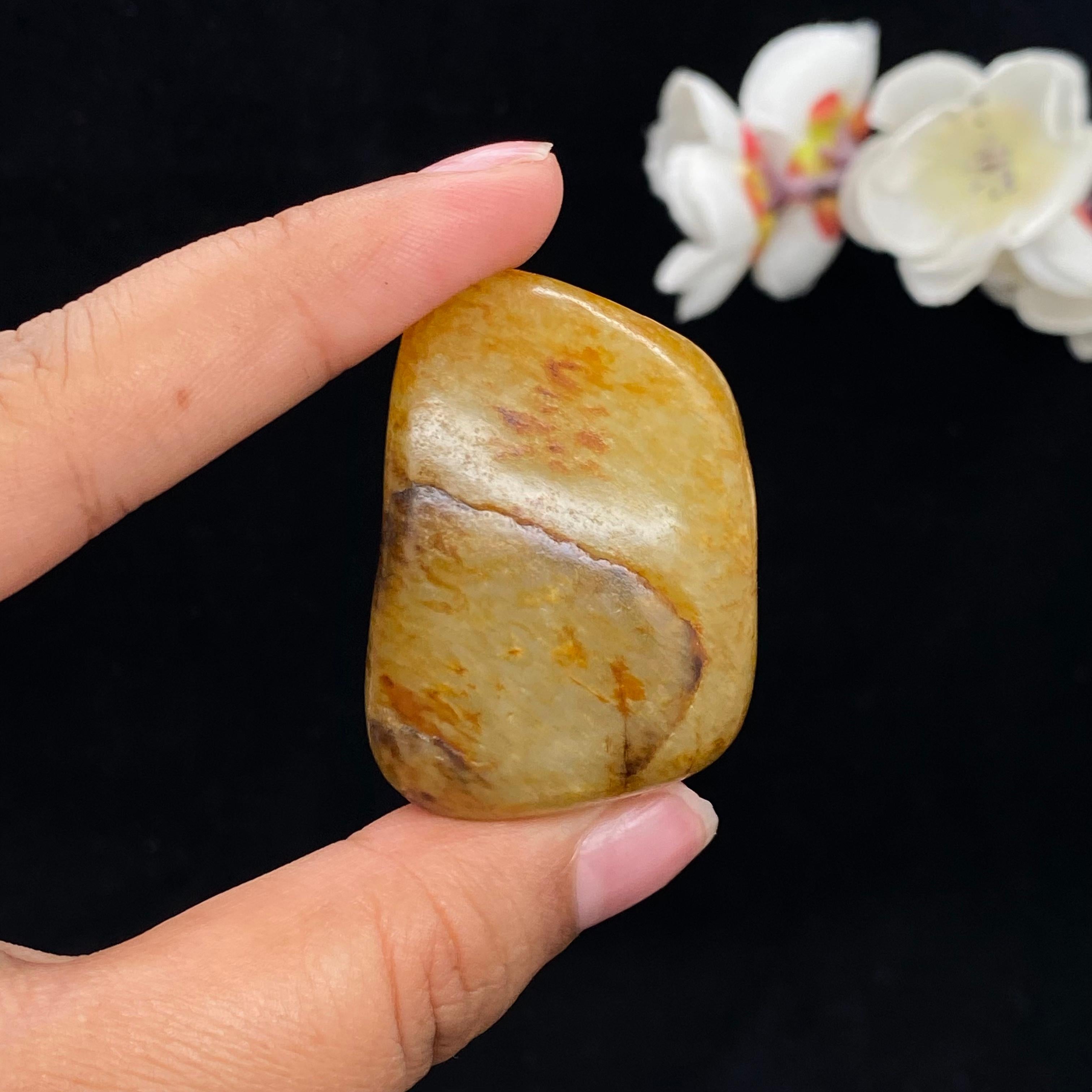 和田玉洒金皮籽料大挂件（77.0g）
