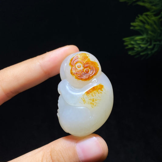 和田玉籽料猴子挂件（38.3g）