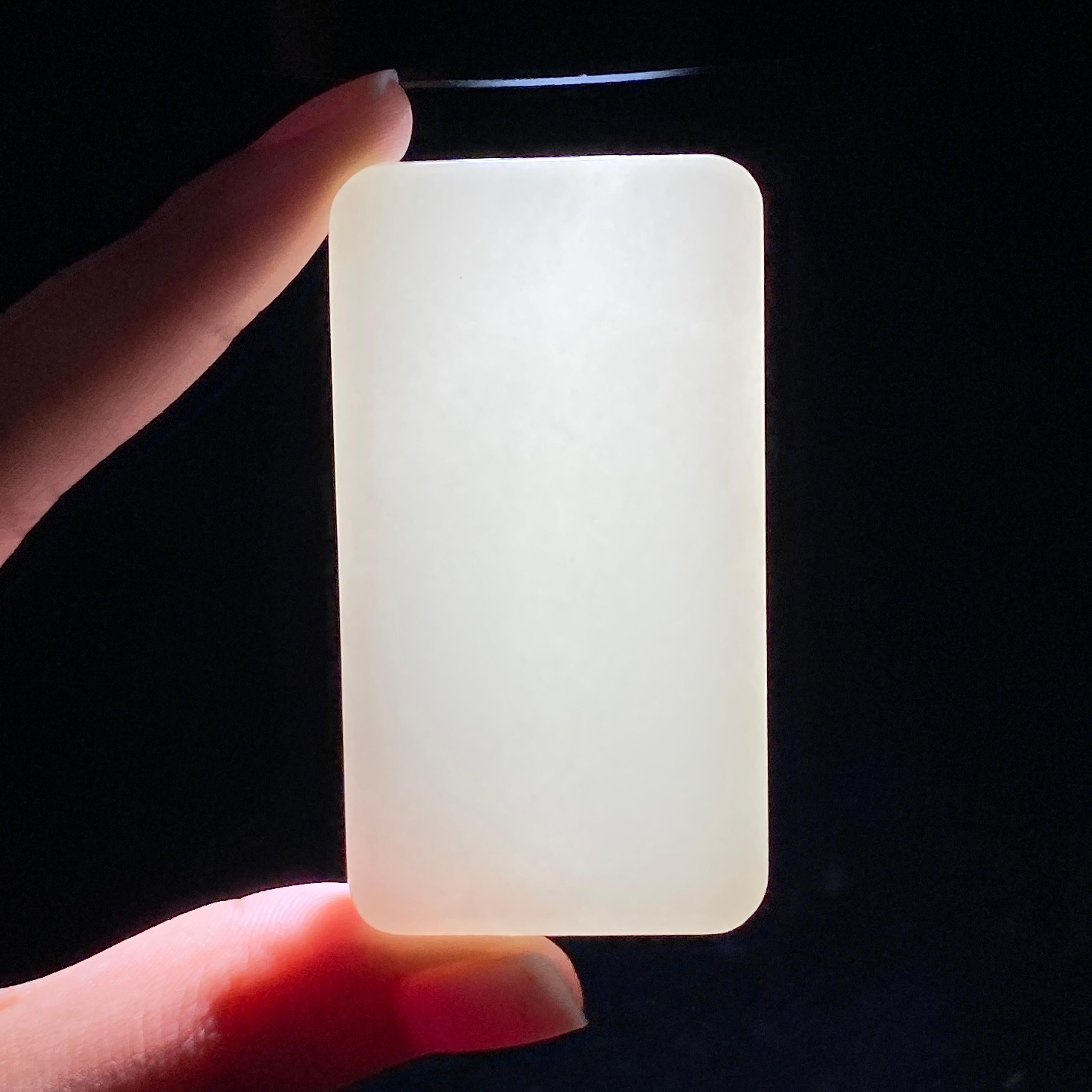 和田玉白玉无事牌（57.6g）
