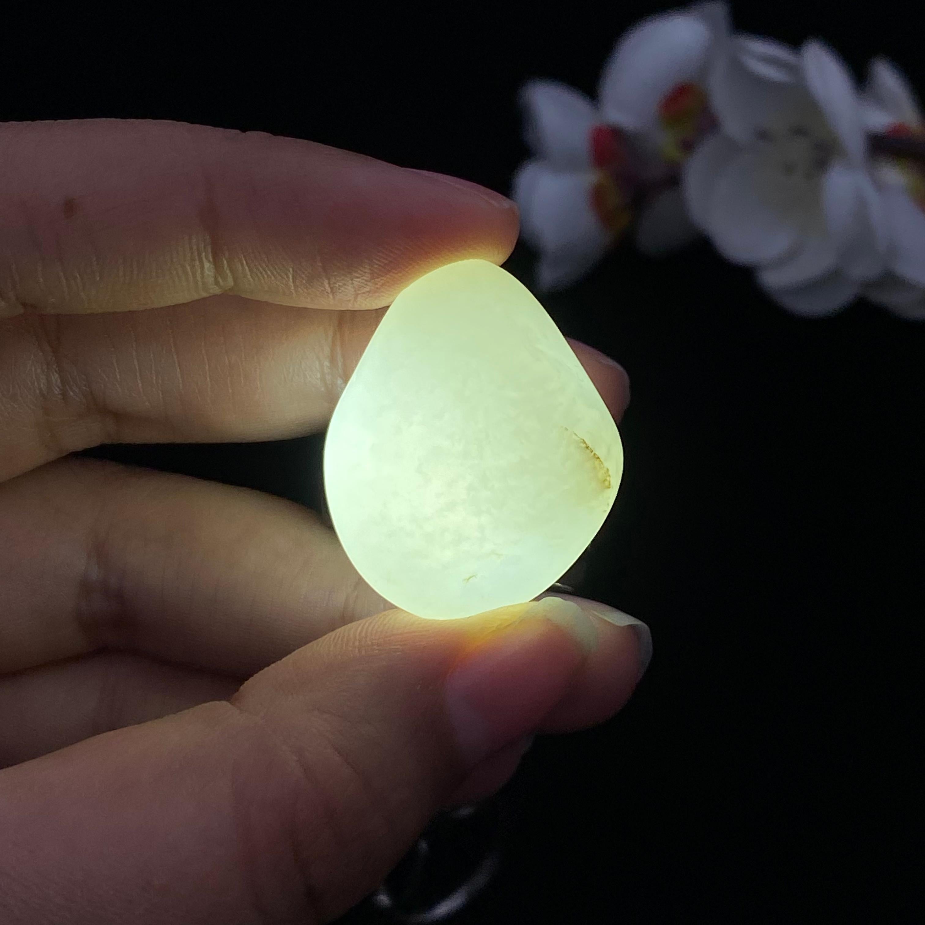 和田玉白玉籽料吊坠籽（13.5g）