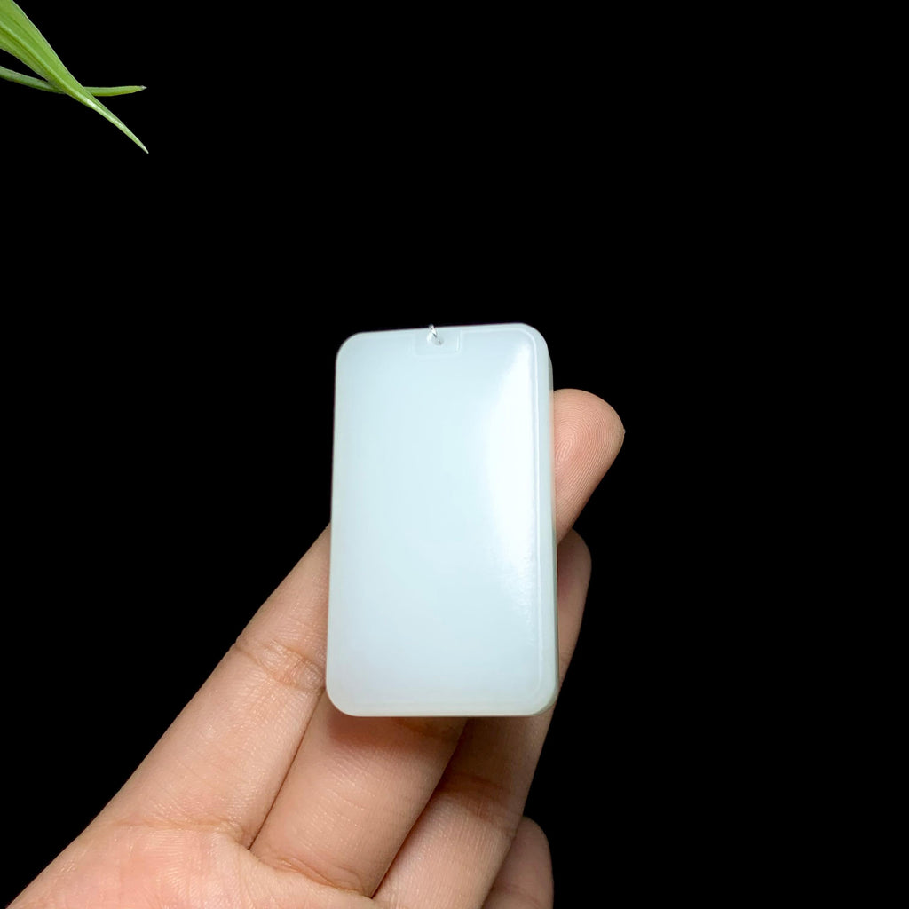 和田山料羊脂白玉无事牌（41.3g）