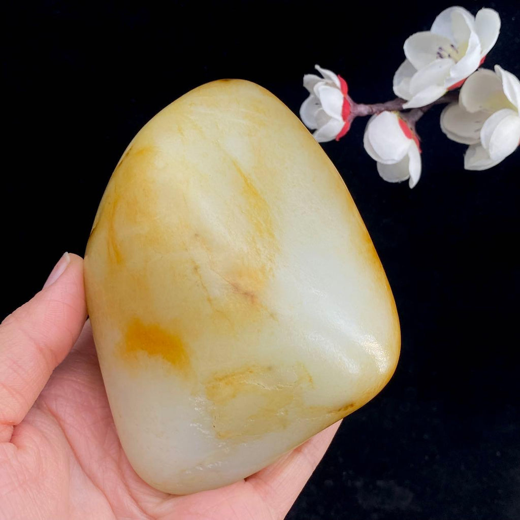 和田玉聚黄皮籽料原石（565.9g）