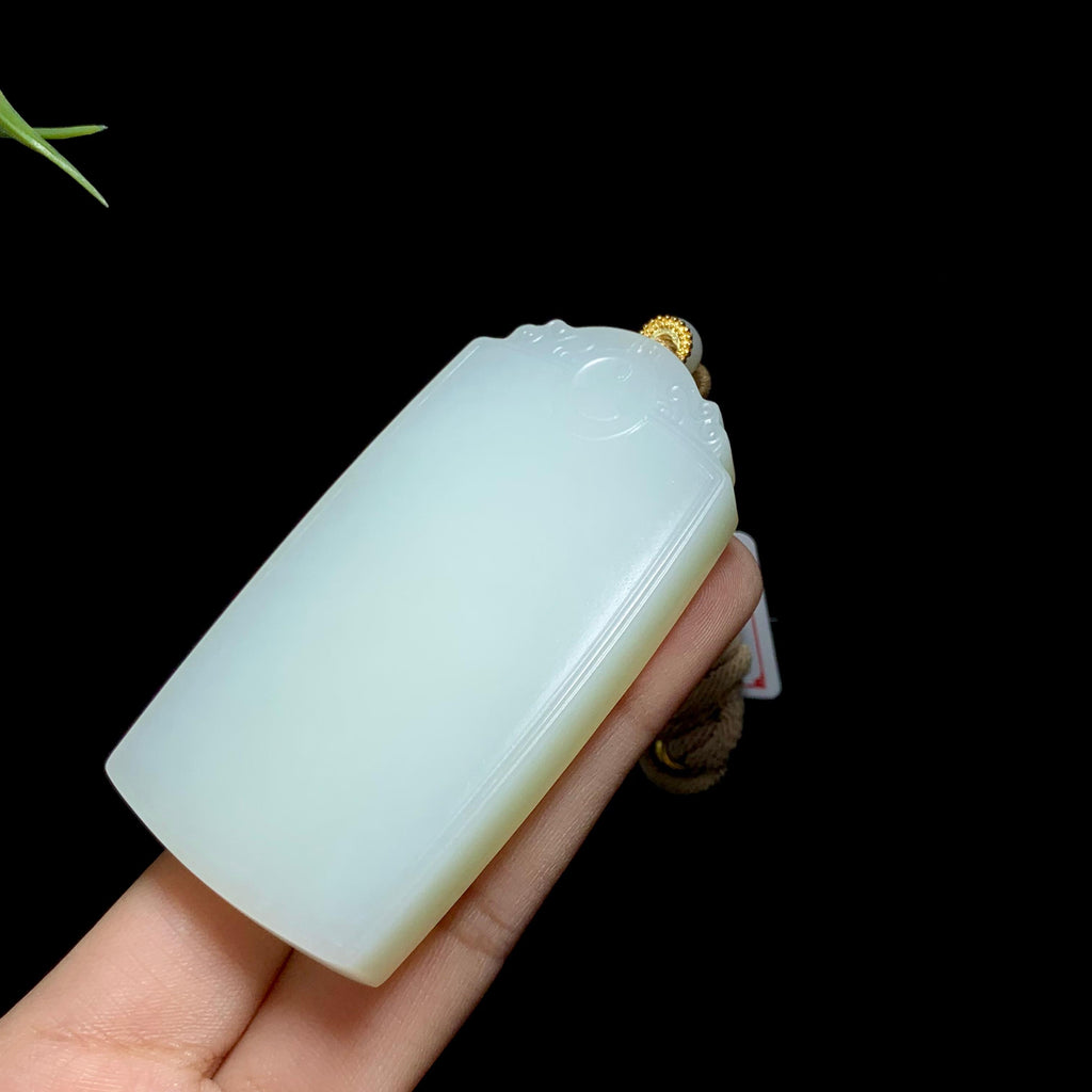和田山料白玉平安无事牌（65.0g）