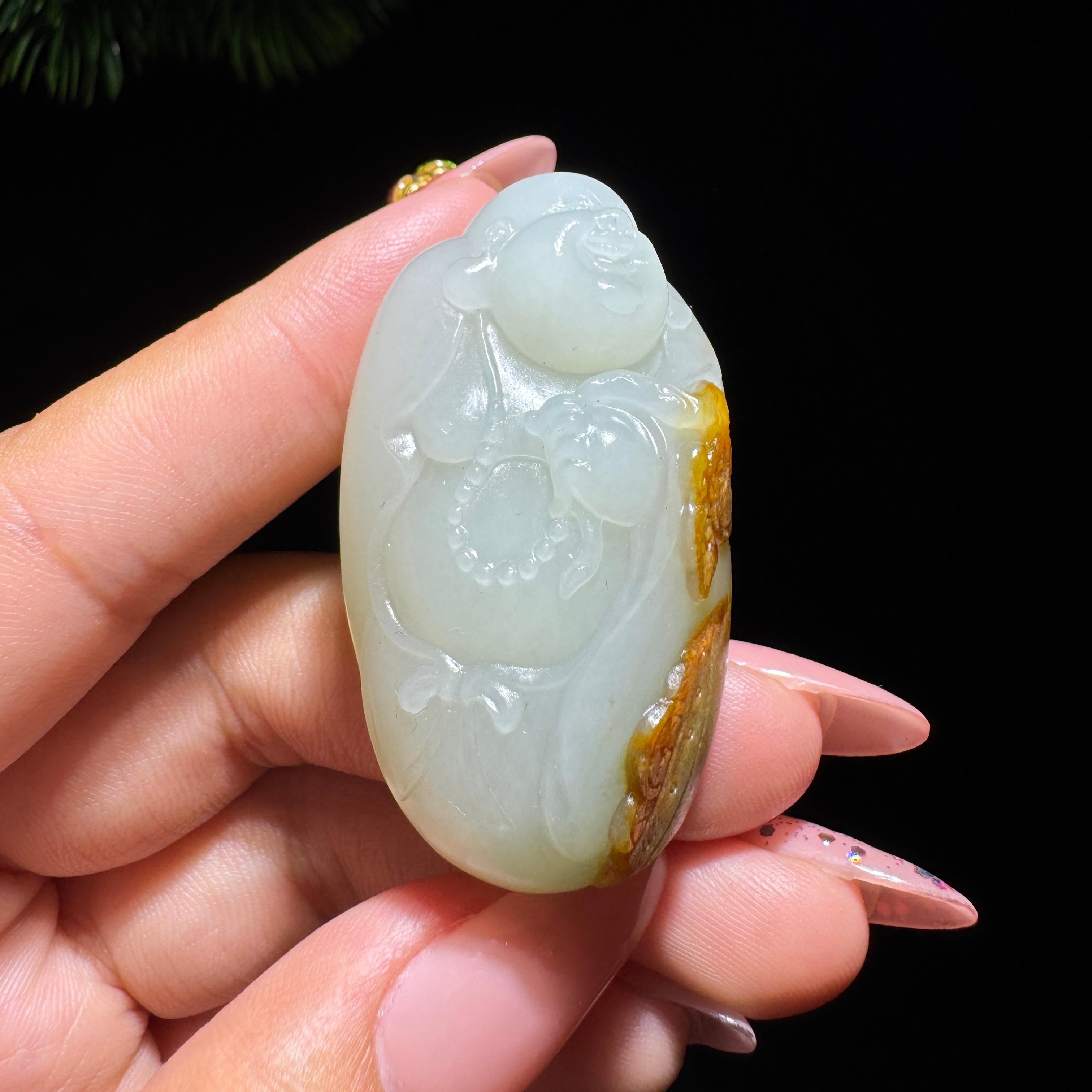 和田玉籽料红皮佛公（34.0g）