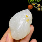 和田玉籽料花开报喜（42.5g）