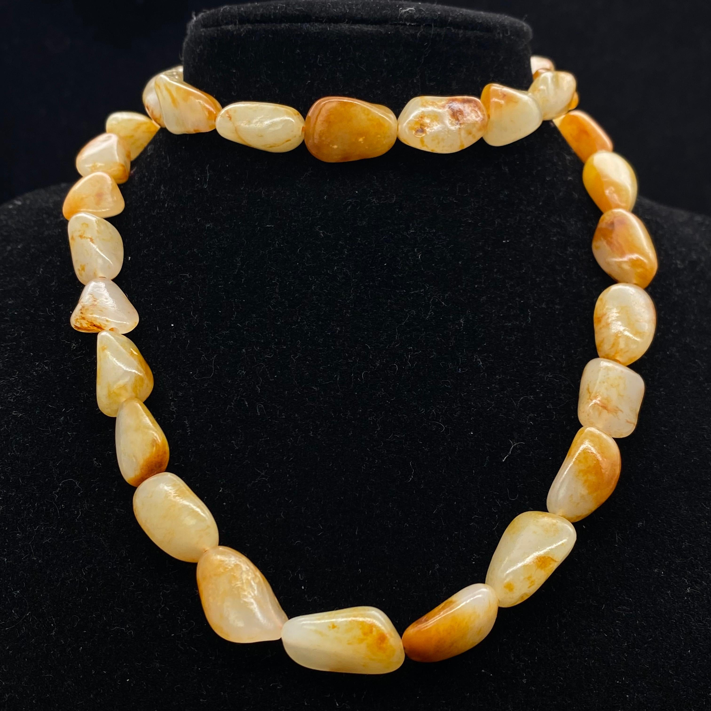 和田玉洒金皮【精品项链】（83.1g）