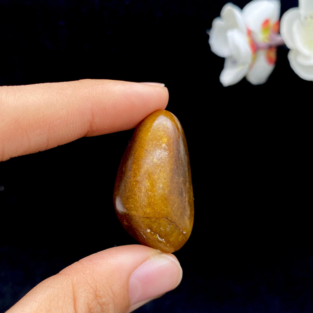 和田玉秋梨黄皮籽料挂件（19.8g）