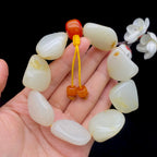 和田玉洒金皮籽料【精品手串】（106.4g）