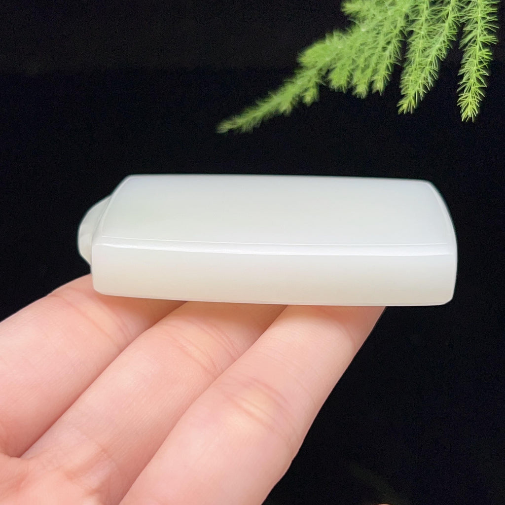 和田玉羊脂白玉无事牌（70.7g）