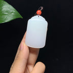 高品质和田山料白玉无事牌挂件（37.7g）