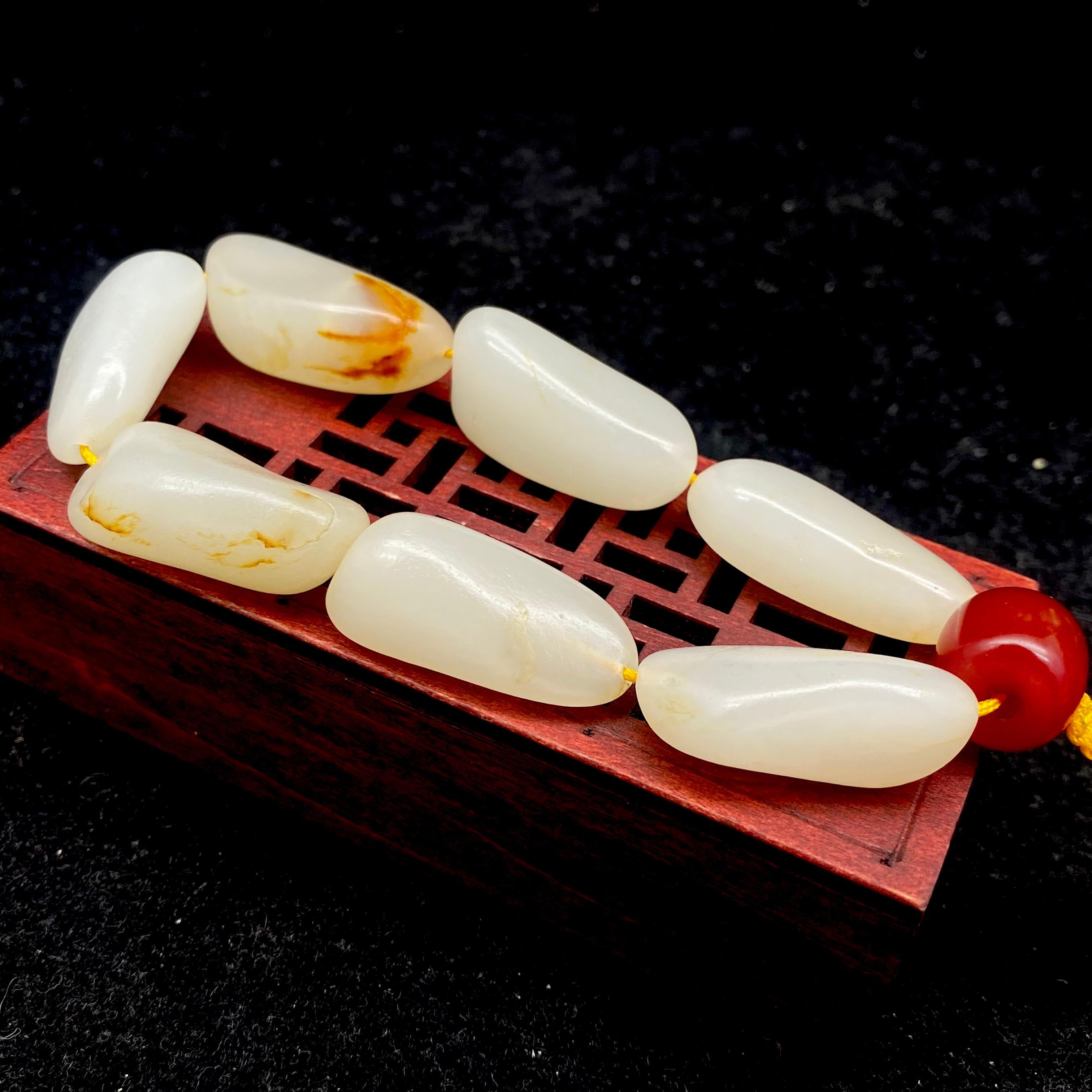 和田玉洒金皮【精品手串】（56.7g）