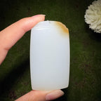和田玉糖白平安无事牌（66.9g）