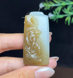 和田玉糖白羊脂玉上山虎（31.4g）